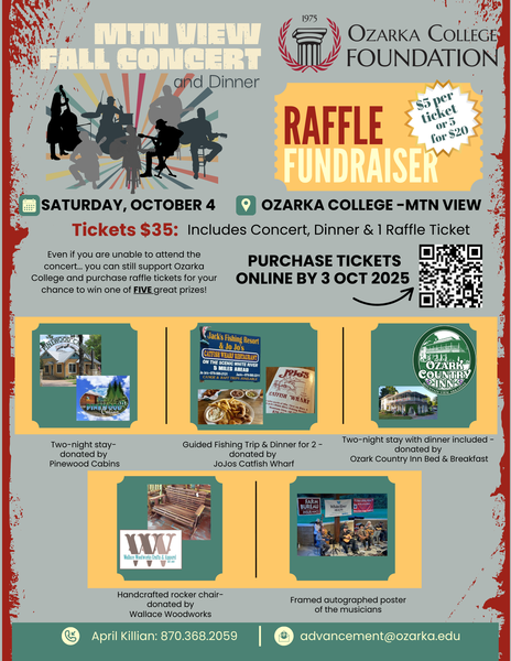 Foundation Announces Raffle at Fall Concert and Dinner